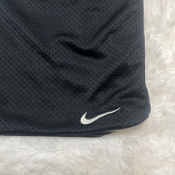 Nike Dri Fit Gym Shorts Retro Mesh Training Black Size Medium Lined Drawstring A - Picture 2 of 9